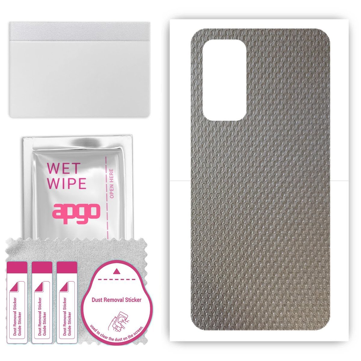 Folia naklejka skórka strukturalna na TYŁ do Xiaomi Redmi Note 12 Pro 4G - Aluminium krople - apgo SKINS