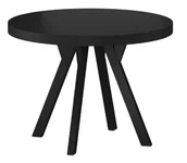 Stoły - Stół rozkładany DOMINGO 100-250 blat okleina naturalna czarny mat - miniaturka - grafika 1