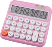 Kalkulatory - GENIE Tischrechner 612P pink - miniaturka - grafika 1