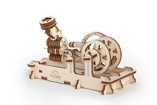 Ugears Model mechaniczny do składania. Silnik pneumatyczny, maszyna parowa, 70009 - Modele do sklejania - miniaturka - grafika 2
