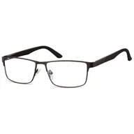 Okulary korekcyjne, oprawki, szkła - Męskie elastyczne oprawki korekcyjne okulary zerówki 983 czarne - miniaturka - grafika 1