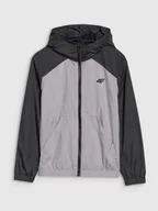 Kurtki i kamizelki sportowe męskie - 4F Kurtka przejściowa chłopięca - szara 134 (8-9 lat) - miniaturka - grafika 1