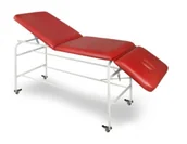 Meble i wyposażenie gabinetów medycznych - Norma-IIBK wysoka i szeroka kozetka lekarska 3-częściowa na kółkach - miniaturka - grafika 1