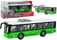 Samochody i pojazdy dla dzieci - Autobus Na Baterie Światła Dźwięki Napęd Frykcyjny Zielony 1:16 - miniaturka - grafika 1