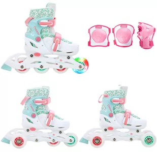 Rolki-Wrotki 3w1 Croxer Inez 26-29 / Ochraniacze Croxer Neve Pink XS - Ochraniacze - miniaturka - grafika 1