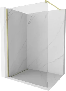 Mexen Kioto ścianka prysznicowa Walk-in 150 x 200 cm, transparent 8 mm, złota szczotkowana - 800-150-101-55-00 - Ścianki i drzwi prysznicowe - miniaturka - grafika 1