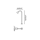 Lampy ogrodowe - FARO BARCELONA Słupek oświetleniowy LED Lily, wysokość 65 cm, czarny - miniaturka - grafika 1