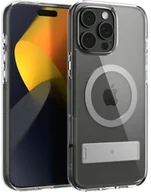 Etui i futerały do telefonów - Spigen Etui Caseology Capella Mag MagSafe KickStand do iPhone 16 Pro, przezroczysto-szare - miniaturka - grafika 1