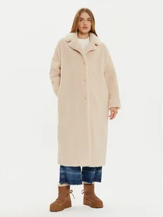 Guess Futro New Alina W3BL86 WF2C2 Beżowy Regular Fit - Płaszcze damskie - miniaturka - grafika 1