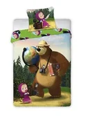 Pościel dla dzieci - Faro Pościel bawełniana 160x200 Masza i niedźwiedź podróżnicy Masha 6922 - miniaturka - grafika 1