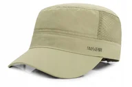 Czapki i chusty sportowe męskie - CZAPKA z Daszkiem Przewiewna Patrolówka z Siatką ZIELONA Pako Jeans - miniaturka - grafika 1