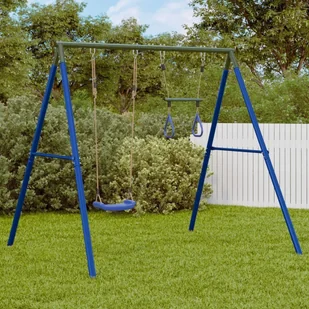 vidaXL vidaXL Ogrodowy plac zabaw z huśtawką i trapezem - Place zabaw - miniaturka - grafika 1