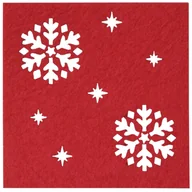 Obrusy i serwetki - Podkładka pod kubek filcowa Śnieg 10 x 10 cm - miniaturka - grafika 1
