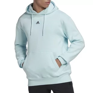 Bluza adidas Essentials Feelvivid Cotton Fleece Drop Shoulder Hoodie HK2826 - niebieska - Adidas - Bluzy sportowe męskie - miniaturka - grafika 1