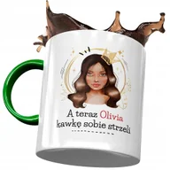 Kubki - Kubek Zielony Dla Olivii Koleżanki Żony Prezent z Nadrukiem ze Zdjęciem + Opakowanie na prezent (wzór 03) - miniaturka - grafika 1