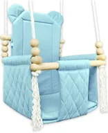 Place zabaw - Huśtawka Elior Niebieska drewniana huśtawka dziecięca - Brisa - miniaturka - grafika 1