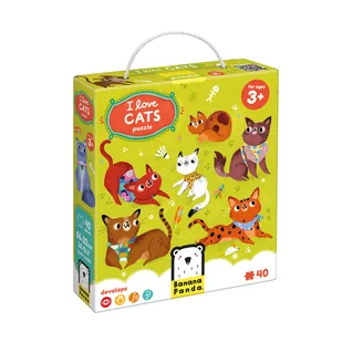 I Love Cats. Puzzle 3+ - Książki edukacyjne - miniaturka - grafika 1