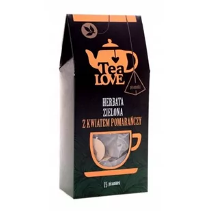 TEA LOVE Herbata zielona z kwiatem pomarańczy - piramidki 15 szt. - Herbata - miniaturka - grafika 1