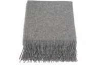 Koce - Koc Wełniany Z Frędzlami 140X200 Solo Wełna Nowozelandzka Szary - miniaturka - grafika 1