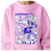 Bluzy dla dziewczynek - BLUZA DZIECIĘCA K-POPOWE ŁOWCZYNIE DEMONÓW HUNTRIX 122-128 BAWEŁNIANA - miniaturka - grafika 1