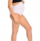 Bielizna ciążowa - Majtki ciążowe bawełniane figi maxi Iris białe Biały XXL - miniaturka - grafika 1