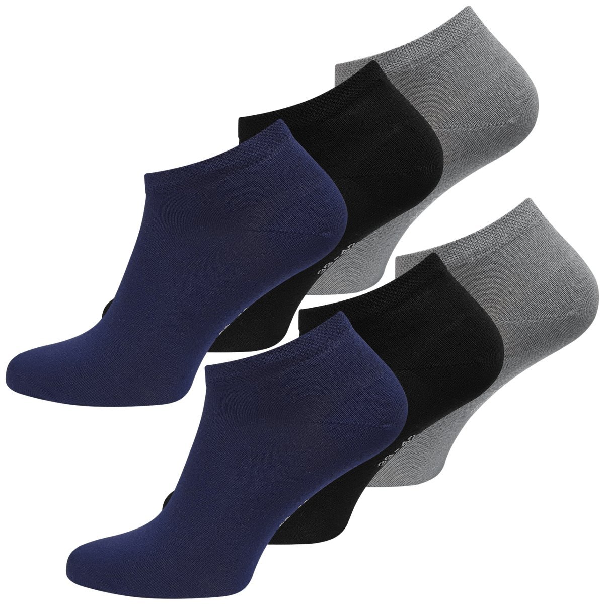 Stopki Bambusowe Unisex 3 Pary Mix Kolorów Wzmocnione Palce I Pięta 39/42