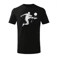 Odzież sportowa dziecięca - Koszulka dla dzieci dziecięca dla piłkarza z piłkarzem piłkarz piłkarska czarna-110 cm/4 lata - miniaturka - grafika 1