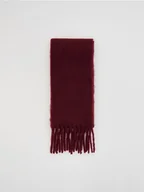 Apaszki i szaliki damskie - Reserved - Gładki szalik z frędzlami - bordowy - miniaturka - grafika 1