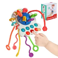 Zabawki sensoryczne - Zabawka Montessori sensoryczna gryzak niemowląt popit - miniaturka - grafika 1