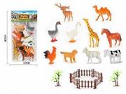 Figurki dla dzieci - Zwierzęta Zoo Duży Zestaw Figurki Farma Różn 10SZT - miniaturka - grafika 1