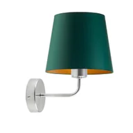 Lampy ścienne - Nowoczesna oprawa ścienna do sypialni RIMINI GOLD abażur zieleń butelkowa - miniaturka - grafika 1