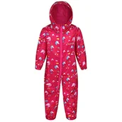 Kurtki i płaszcze dla chłopców - Regatta Puddle IV kombinezon typu wszystko w jednym dla dzieci, unisex, różowy, 60–72 mies. - miniaturka - grafika 1