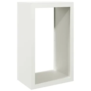 vidaXL Stojak na drewno opałowe, biały, 60x40x100 cm, stalowy - Wózki magazynowe - miniaturka - grafika 1