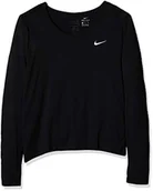 Koszulki i topy damskie - Nike koszulka damska W Nk Infinite Top Ls z długim rękawem Black/(Reflective Silv) S - miniaturka - grafika 1