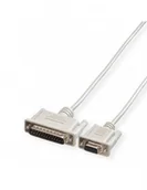 Kable - ROLINE Kabel do drukarki szeregowej, DB9 F - DB25 M, 3 m - miniaturka - grafika 1