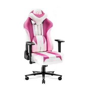 Fotele gamingowe - Fotel DIABLO CHAIRS X-Player (L) Różowo-biały - miniaturka - grafika 1