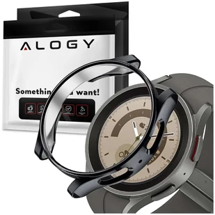 Etui ochronne silikonowe Alogy nakładka Case do Samsung Galaxy Watch 5 Pro 45mm Black - Akcesoria do smartwatchy - miniaturka - grafika 1