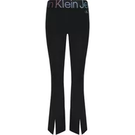 Spodnie sportowe damskie - CALVIN KLEIN JEANS Spodnie | Regular Fit - miniaturka - grafika 1