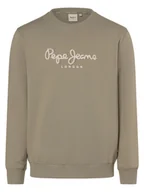 Bluzy męskie - Pepe Jeans Bluza męska Mężczyźni Bawełna zielony nadruk, L - miniaturka - grafika 1