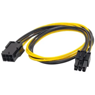 Akyga Kabel AK-CA-49 PCI-E 6pin PCI-E 6pin M-M PVC 0,4m czarno-żółty AK-CA-46 - Kable komputerowe i do monitorów - miniaturka - grafika 1