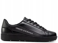 Buty sportowe męskie - Buty Męskie Armani Exchange XUX082-XV262-K001 Ax Sneaker Czarne 45 - miniaturka - grafika 1