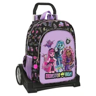 Plecaki szkolne i tornistry - Plecak szkolny na kółkach Monster High Creep czarny 33 x 42 x 14 cm - miniaturka - grafika 1