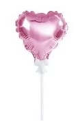 Balon foliowy 10cm Serce na patyku różowy Walentynki ARPEX BLF3638ROZ - Materiały pomocnicze dla nauczycieli - miniaturka - grafika 1
