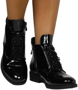 Trzewiki Modne S.Barski HY42-714 Black Czarne - S.BARSKI - Botki damskie - miniaturka - grafika 1