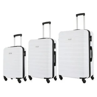 Zestaw walizek SEMI LINE T5952 Biały - Walizki - miniaturka - grafika 1