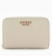 Portfele - GUESS PORTFEL BEŻOWY NA ZAMEK DAMSKI ŚREDNIEJ WIELKOŚCI GNA - miniaturka - grafika 1