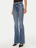 Spodnie damskie - Pinko Jeansy Flora 100166 A22I Granatowy Flare Fit - miniaturka - grafika 1