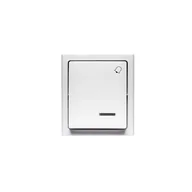 Wyłączniki światła i elektryczne - Przycisk "dzwonek" BRAVO z podświetleniem biały n/t IP54 - miniaturka - grafika 1