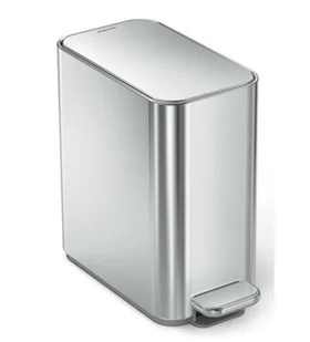 Simplehuman Kosze - Kosz na śmieci 5 l, z kieszenią na worki, stal nierdzewna szczotkowana CW2096 - Worki na śmieci - miniaturka - grafika 1