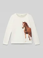 Koszulki dla dziewczynek - Bluzka z długim rękawem o kroju regular fit z mieszanki dżerseju i bawełny - miniaturka - grafika 1